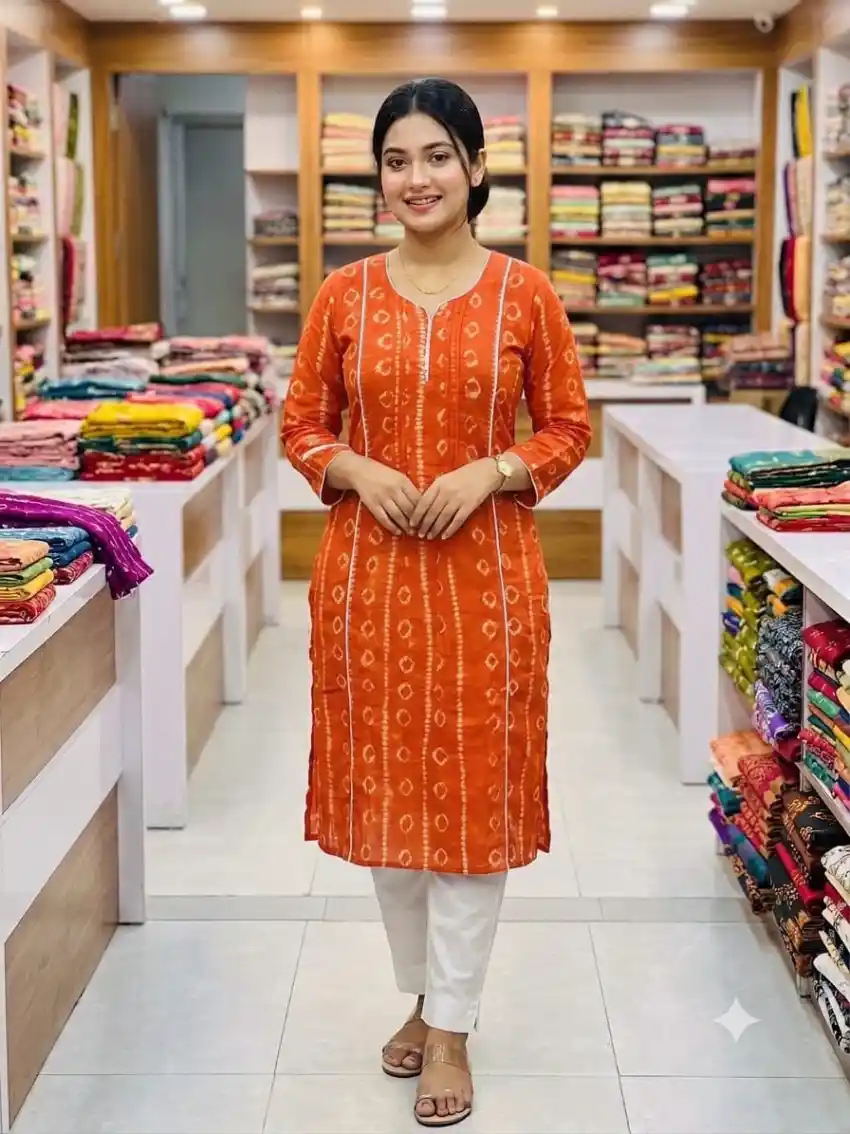 প্রিমিয়াম ওয়ান পিস - কমলা কালার