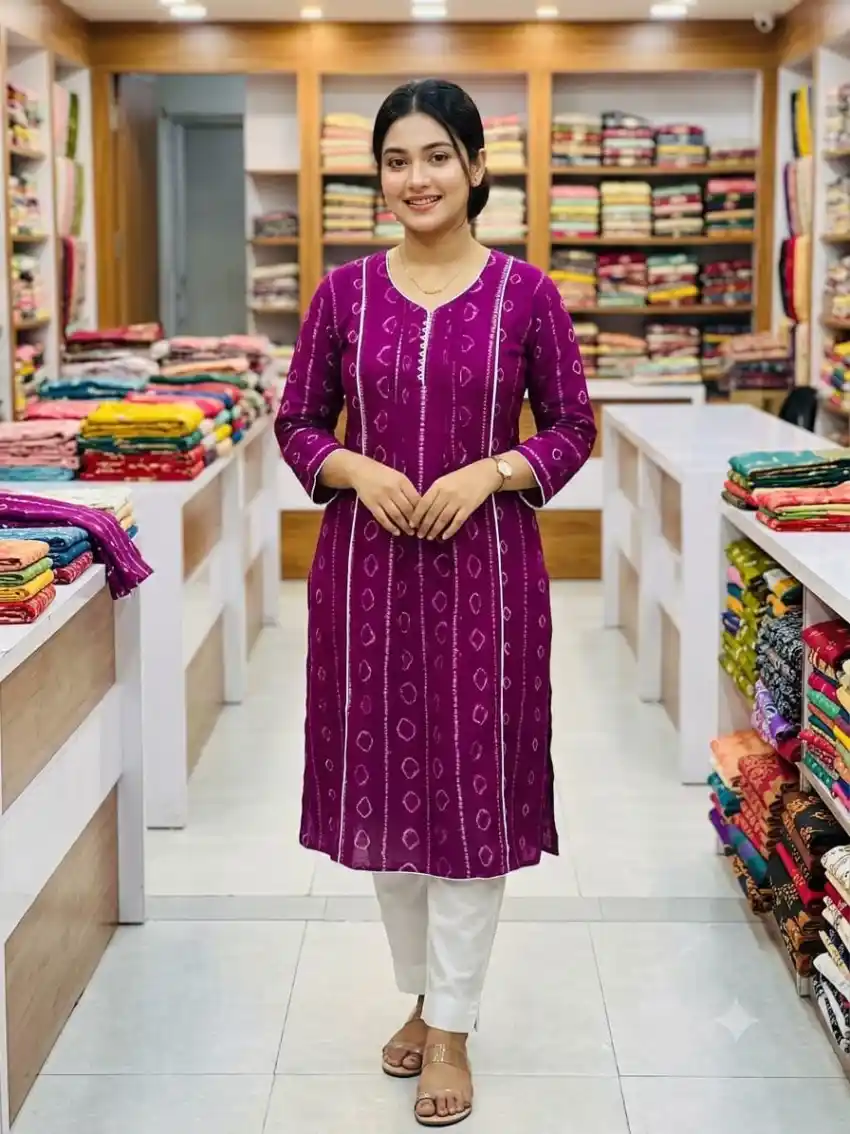 প্রিমিয়াম ওয়ান পিস - বেগুনী কালার