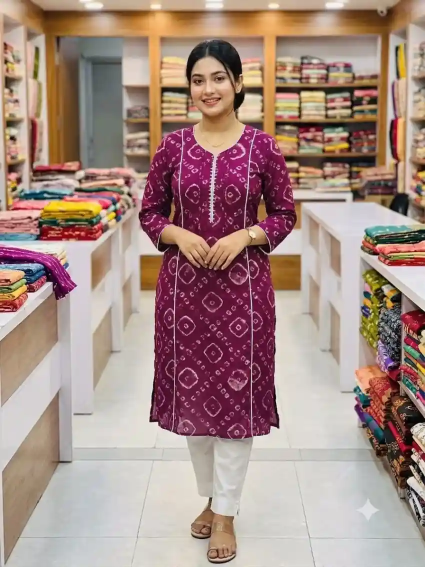 প্রিমিয়াম ওয়ান পিস - বেগুনী কালার ২