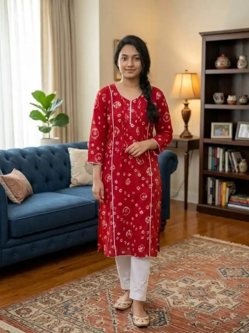 প্রিমিয়াম ওয়ান পিস - লাল কালার
